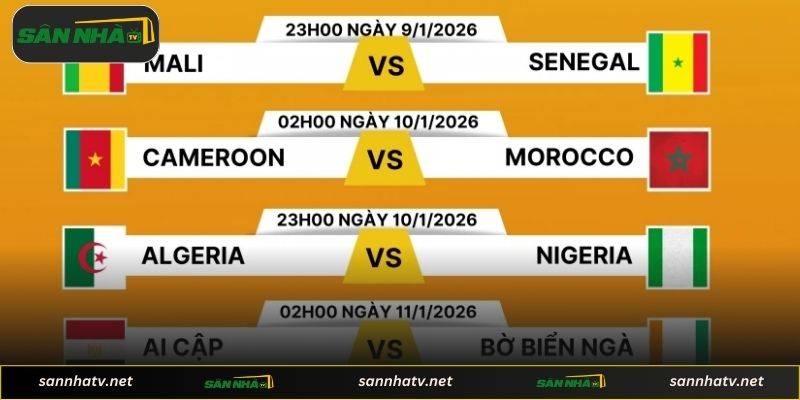 Bảng thống kê khung giờ các giải đấu