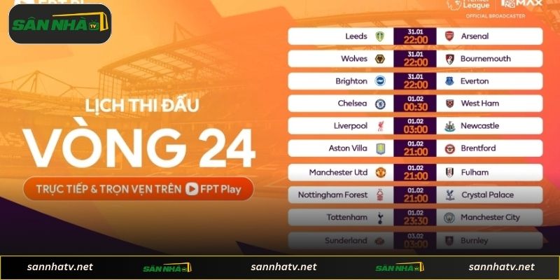 Tổng hợp lịch thi đấu bóng đá các giải lớn